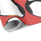 Personalisiertes Pinguin-Urlaubspapier Geschenkpapier (Rolleneckpunkt)