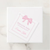 Personalisiertes Pink Bow Gastgeschenk Vielen Dank Geschenkanhänger (Beispiel)