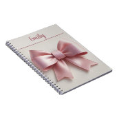 Personalisiertes Pink Bow SpiralNotebook Notizblock (Rechte Seite)