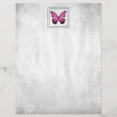Personalisiertes Pink Butterfly-Papier (Rückseite)