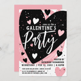 Personalisiertes Pink Galentine's Day Dinner Party Einladung