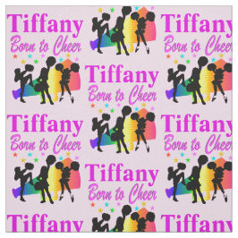 PERSONALISIERTES PINK, GEBOREN ZU CHEERLEADER FABR STOFF