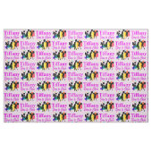 PERSONALISIERTES PINK, GEBOREN ZU CHEERLEADER FABR STOFF (Fat Quarter (45,7 x 55,9 cm))