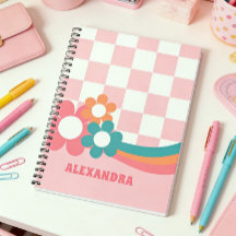 Personalisiertes PInk Girl School Notebook