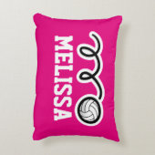 Personalisiertes Pink Girls Volleyball Kissen (Rückseite(Vertikal))