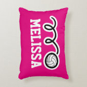 Personalisiertes Pink Girls Volleyball Kissen (Vorderseite(Vertikal))