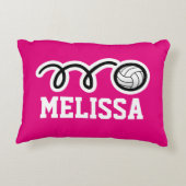 Personalisiertes Pink Girls Volleyball Kissen (Rückseite)