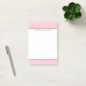 Personalisiertes Pink Herringbone-Muster Post-it Klebezettel (Büro)
