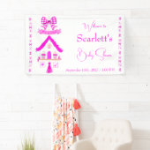 Personalisiertes Pink House Es ist ein Mädchen Banner (Insitu)