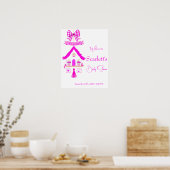 Personalisiertes Pink House Es ist ein Mädchen Poster (Küche)
