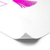 Personalisiertes Pink House Es ist ein Mädchen Poster (Ecke)