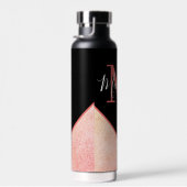 Personalisiertes Pink-Leder-Look Trinkflasche (Rechts)