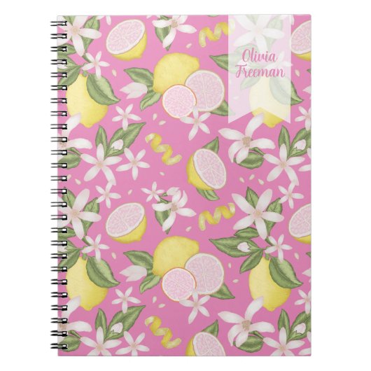 Personalisiertes Pink Lemonade Notizblock (Vorderseite)