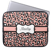 Personalisiertes Pink Leopard Notebook-Sieb Gesche Laptopschutzhülle (Vorderseite)