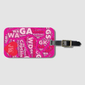 Personalisiertes Pink Netball Gepäckanhänger (Vorderseite (Horizontal))