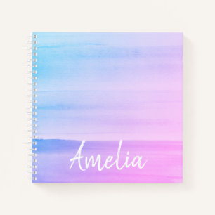 Personalisiertes Pink Ombre Notizblock