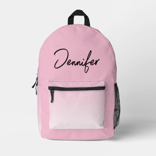 Personalisiertes Pink-Rucksack mit Individuelle Na Bedruckter Rucksack (Vorderseite)