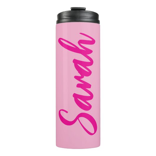 Personalisiertes Pink Thermosbecher (Vorderseite)