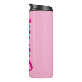 Personalisiertes Pink Thermosbecher (Nach rechts gedreht)