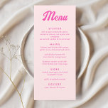 Personalisiertes Pink Tropical Bat Mitzvah Party M Menükarte<br><div class="desc">Setzen Sie Ihre Gäste stilvoll mit diesen tropisch rosa Bat Mitzvah Menüs. Das Design besteht aus grünen Palmen Blätter,  einem David-Stern auf der Rückseite und einem rosa personalisierten Text,  um Ihr Bat Mitzvah Mädchen zu feiern. Geben Sie das Zazzle Design Tool ein,  um Anpassungen vorzunehmen.</div>