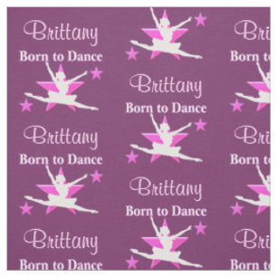PERSONALISIERTES PINK UND LILA BALLETTENFABRIK STOFF