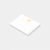 Personalisiertes Pinselsymbol Post-it Klebezettel (angewinkelt)