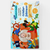 Personalisiertes Pirate Birthday Party Banner-Foto Banner (Vertikal)