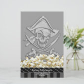 Personalisiertes Pirate-Party Briefpapier (Stehend Vorderseite)