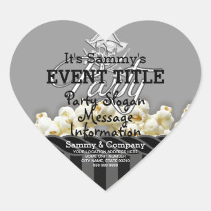 Personalisiertes Pirate-Party Herz-Aufkleber