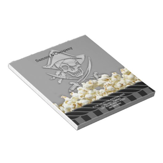 Personalisiertes Pirate-Party Notizblock (angewinkelt)