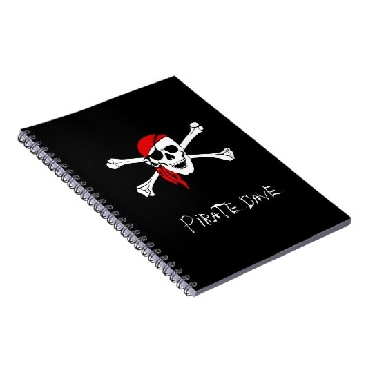 Personalisiertes Pirate Skull und Crossbones-Noteb Notizblock (Rechte Seite)