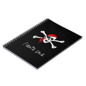 Personalisiertes Pirate Skull und Crossbones-Noteb Notizblock (Linke Seite)