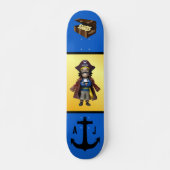 Personalisiertes Pirate Treasure & Anchor Skateboa Skateboard (Vorne)