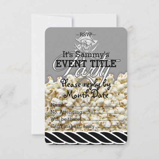 Personalisiertes PiratenParty Einladung (Vorderseite)