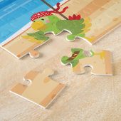 Personalisiertes Piratenschiff-Kindername-Puzzle Puzzle (Seite)