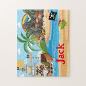 Personalisiertes Piratenschiff-Kindername-Puzzle Puzzle (Vertikal)