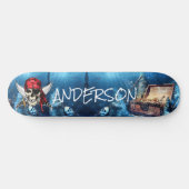 Personalisiertes Piratenschiff Schatzskateboard Skateboard (Horizontal)
