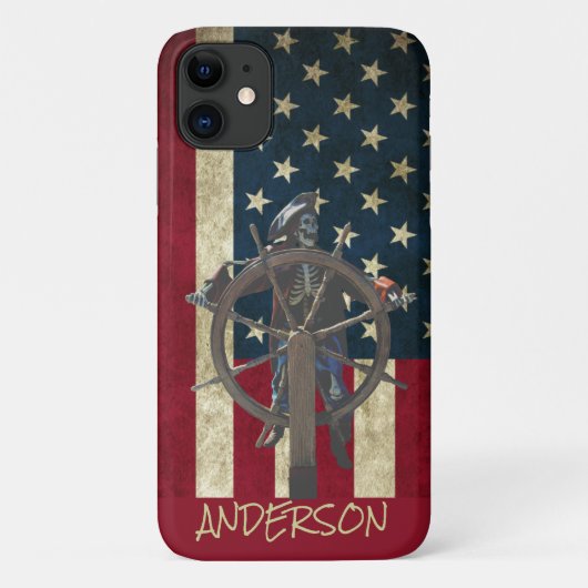 Personalisiertes Piratenschiff Skeleton Case-Mate iPhone Hülle (Rückseite)