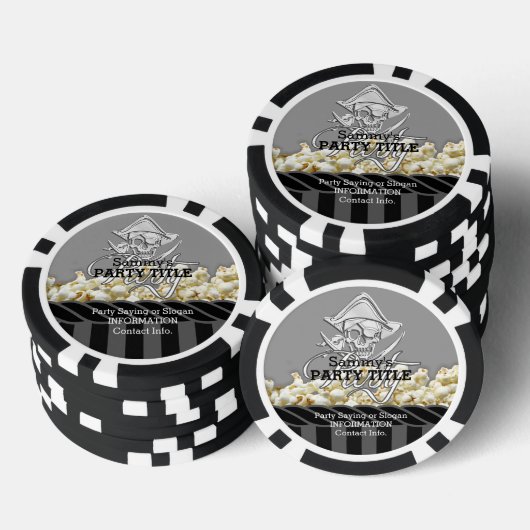 Personalisiertes Piratentag-Party Pokerchips (Stapel)