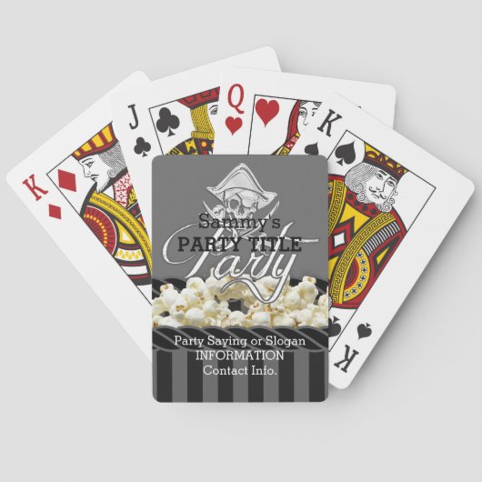 Personalisiertes Piratentag-Party Spielkarten (Rückseite)