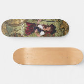 Personalisiertes PIRATMÄDCHEN Skateboard (Horizontal)