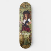Personalisiertes PIRATMÄDCHEN Skateboard (Vorderseite)