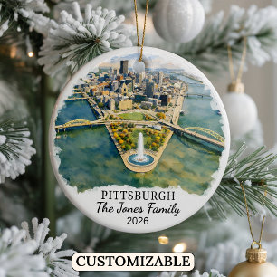 Personalisiertes Pittsburgh, individuelles Pennsyl Keramik Ornament