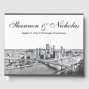 Personalisiertes Pittsburgh Skyline GäBook Gästebuch