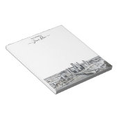 Personalisiertes Pittsburgh Skyline Notepad Notizblock (angewinkelt)