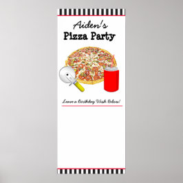 Personalisiertes Pizza Geburtstagsparty Poster, un Poster