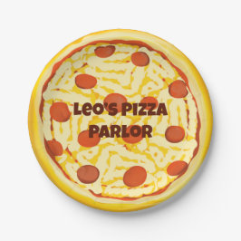 Personalisiertes Pizza Parlor Pizzeria Party Pappteller