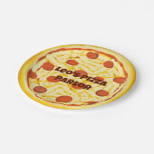 Personalisiertes Pizza Parlor Pizzeria Party Pappteller (Schrägansicht)