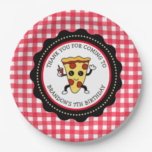 Personalisiertes Pizza Party Geburtstagspapier Taf Pappteller