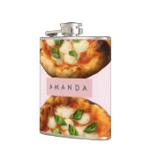 Personalisiertes Pizzadesign Flachmann (Links)